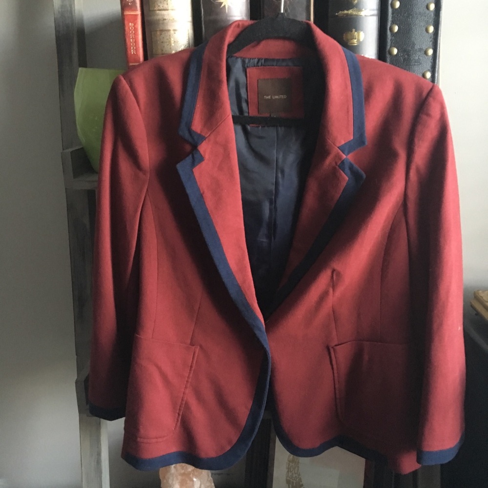 Crimson & navy Limited blazer